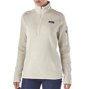 Patagonia Women’s Beige Tan Better Sweater 1/2 Zip Fleece Pullover Sz M